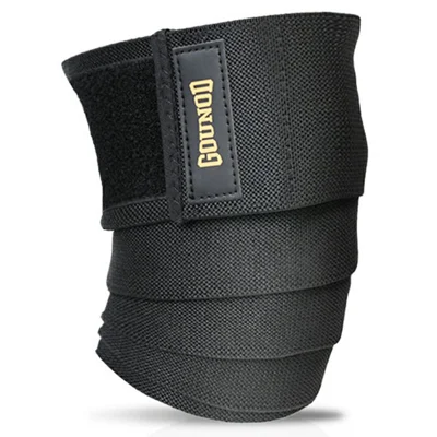 GOUNOD HJ062 1Pc Knee Support Compression Wrap Fitness Weightlifting Powerlifting Squat Knee Brace - S