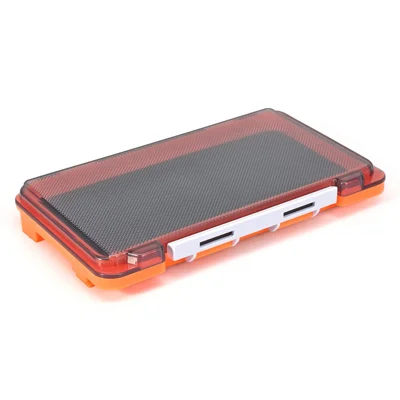 LEOFISHING 28342 ABS Artificial Fly Lures Fishing Flies Storage Box Fishing Lure Organizer Waterproof - Orange