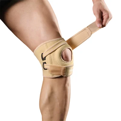VBOSI 5538V 1 stk Sports Kompressions Patella Strap Justerbart Knæbeslag Støddæmpning Universalpasform til Løb Cykling - Beige