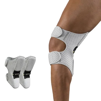 VBOSI 1103V 1Par Rodillera Talla M Soporte de Articulación de Rodilla para Actividades al Aire Libre, Senderismo y Deportes, Reforzador de Rótula para Circunferencia de Pierna de 30-43 cm - Gris