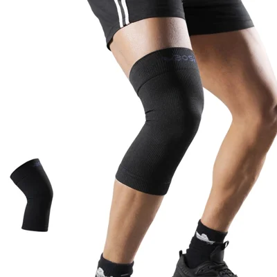 VBOSI 5977V 1Pc Size M Compression Knee Sleeve for Running Basketball Fitness Breathable Knee Support Brace - Black