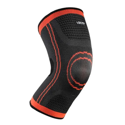 VBOSI 7067V 1Pc M Size Sports Knee Brace Breathable Compression Support for Basketball / Running / Hiking / Cycling / Yoga Knee Protector - Orange
