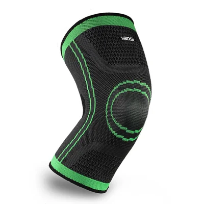 VBOSI 7067V 1Pc L Size Sports Knee Brace Breathable Compression Support for Basketball / Running / Hiking / Cycling / Yoga Knee Protector - Green