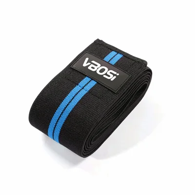 VBOSI 6324V 1Pc Knee Support Wrap Strap 8x200cm Adjustable Magic Tape Compression Band for Running Cycling Fitness - Blue