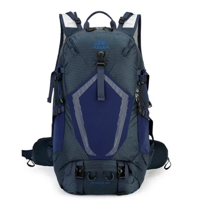 AZELA A1389 36L Waterproof Nylon Lightweight Hiking Backpack with Ergonomic Suspension System for Trekking Camping Outdoor - Blue