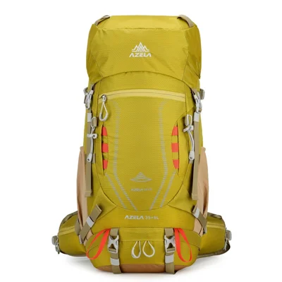AZELA A1375 40L Expandable Hiking Backpack Lightweight Breathable Outdoor Camping Backpack for Trekking Mountaineering Cycling - Yellow