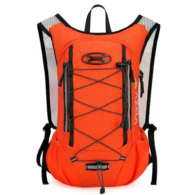 AZELA A1344 20L Lightweight Hiking Backpack with Breathable Suspension Back Panel and Water Bladder Pocket for Outdoor Trekking Cycling Running - Orange