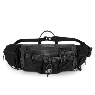 AZELA A1371 Borsa a Fascia Esterna con Sistema di Idratazione, Schienale in Maglia Traspirante per Escursionismo, Campeggio e Ciclismo - Nero