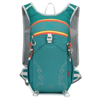 AZELA A1390 20L Lightweight Breathable Backpack with Water Bladder Compartment Reflective Hiking Daypack for Running Cycling - Lake Blue