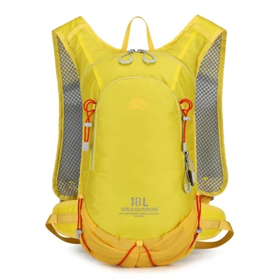 AZELA A1393 18L Leichter Wanderrucksack Atmungsaktiver Nylon-Rucksack für Outdoor-Camping, Tagestouren zum Wandern, Radfahren und Laufen - Gelb