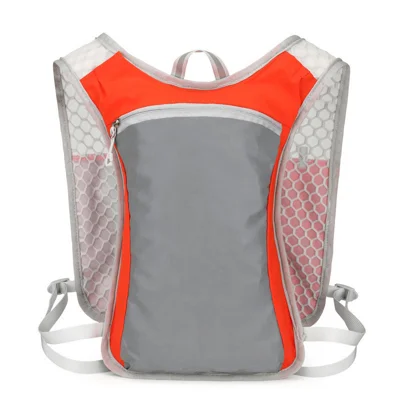 VANAHEIMR 2643 Water-Resistant Nylon Backpack with Reflective Strips and Hydration Compartment for Hiking Cycling Camping - Orange