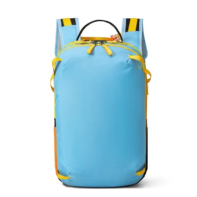 HH&809 13.6L Nylon Backpack Splash-Resistant Hiking Camping Commuting Bag - Blue