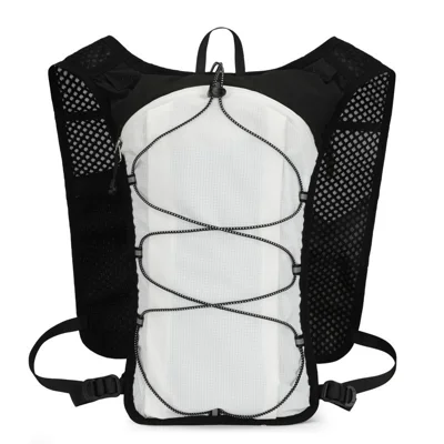 VANAHEIMR 2634 Hydration Backpack Water-Resistant Nylon Reflective Chest Buckle for Running - White