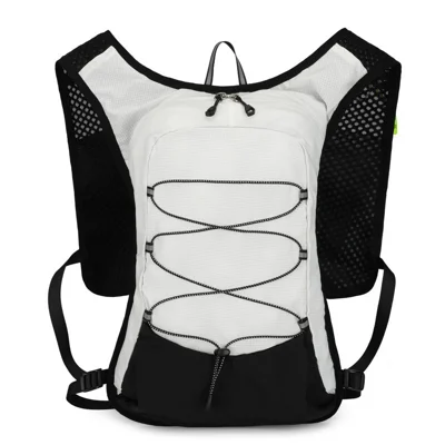 VANAHEIMR 2636 Hydration Backpack Water-Resistant Nylon Under 20L with Chest Buckles for Cycling - White