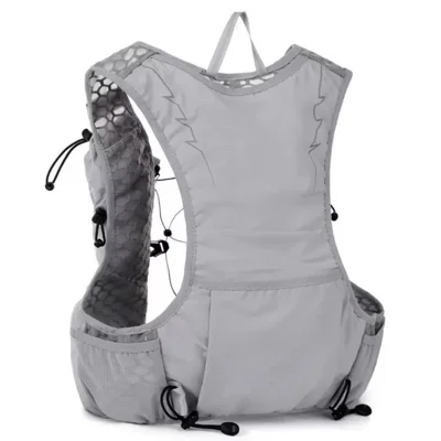5L Running Vest Backpack Lightweight Waterproof Breathable Knob Adjustment Sports Pack for Cycling Marathon Trail Running - Gray