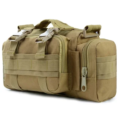 JUNSUNMAY J008 10L Sports Outdoor Waist Pack Molle Tactical Sling Bag Waterproof Hiking Fanny Pack