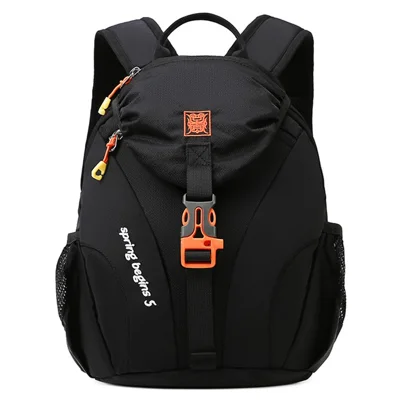 TAIDING 8225 Kids Teens Backpack Travel School Rucksack Nylon+Polyester Shoulder Bag, Size S - Black