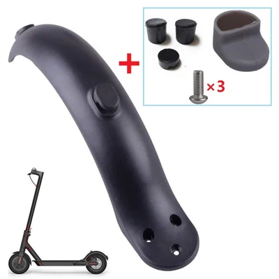 For Xiaomi Mijia M365 Pro Electric Scooter Fenders Rear Mudguard Kit Scooter Replace Parts Accessories - Black