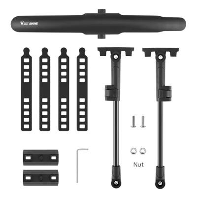 WEST BIKING YP0714032 Road Bike Fender Adjustable PP Mudguard - Front Fender