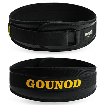 GOUNOD HY025 Weight Lifting Waist Belt Men Women Powerlifting Squat Deadlift Workout Waist Support Band - Black S