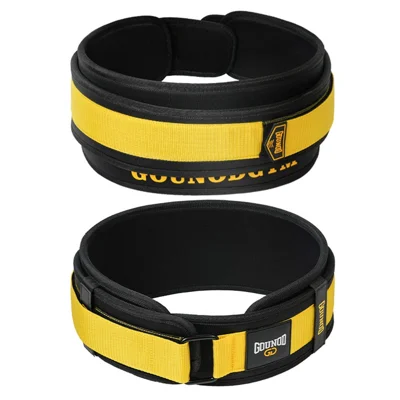 GOUNOD HY023 Weight Lifting Belt Waist Support Brace for Fitness Outdoor Sports Training Protection - Black / S
