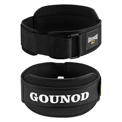 GOUNOD HY022 Weight Lifting Belt Squat Deadlift Back Support Powerlifting Gym Training Equipment - Black / S