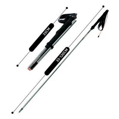 KODENOR 1 stk. 120 cm Hurtiglås Trekkingstok til Udendørs Vandring, Aluminiumslegering, Foldbar Gåstok - Tarnish