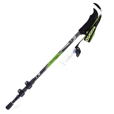 KODENOR 2# Bastón de Trekking Telescópico de Fibra de Carbono con Empuñadura de EVA - Verde
