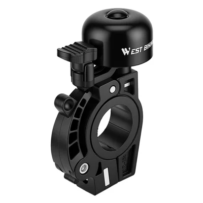 WEST BIKING YP0706078 Campana de Bicicleta de Aleación de Aluminio con Gancho, 360 Grados Rotativa, Sonido Nítido para Ciclismo - Estilo A