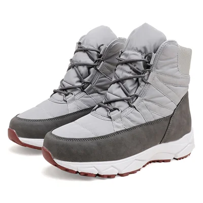 Women's Snow Boots Genuine Wool Lining Lace-up Winter Waterproof Non-slip Shoes for Outdoor Winter - 36