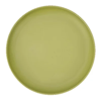 HW1040 Stainless Steel Plate 17.5cm Non-stick Coating Dinner Dishes for Outdoors Camping (FDA-Free) - Green