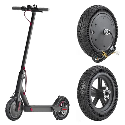 1 Paire de Pneus Pleins de 9 Pouces pour Xiaomi M365 / 1S / Lite E-Bike, Moteur Hub de Roue Avant 250W et Assemblage du Moyeu de Roue Arrière de Trottinette Électrique
