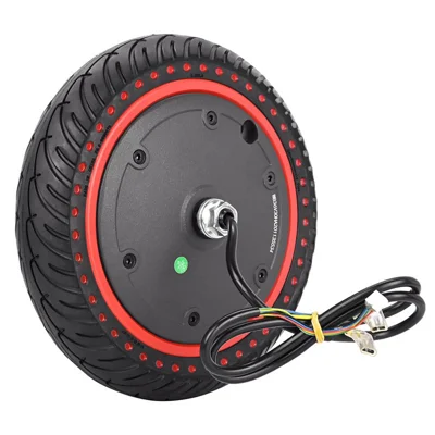 Для Xiaomi 1S / Lite / M365 / M365 Pro / M365 Pro 2 / M365 Pro 3 Electric Scooter 8.5-дюймовая надувная шина Колесный хаб Двигатель 350 Вт 36 В с цветным круговым точечным декором - красный