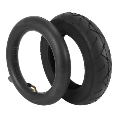 Pour les trottinettes électriques 10x2.125 Ensemble de pneus en caoutchouc avec chambre à air Pièces de rechange pour pneus de trottinette électrique