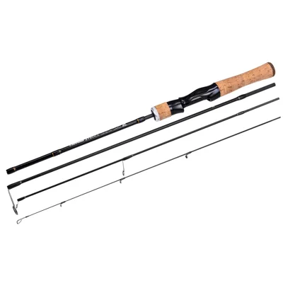 28240 ZT Series 4-Section Carbon Spinning Rod Portable Lightweight 1.8m Fishing Pole with Storage Bag - Straight Handle