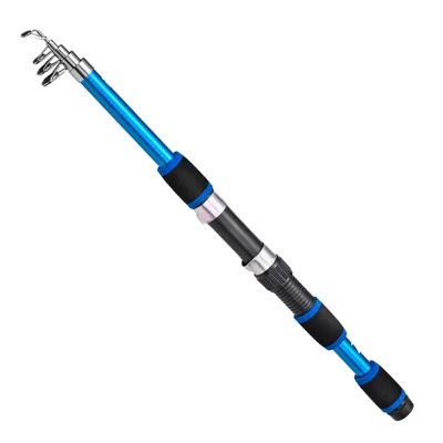 28257 1.73m Retractable Mini Fishing Pole Lightweight Portable Fiberglass Fishing Rods - Blue
