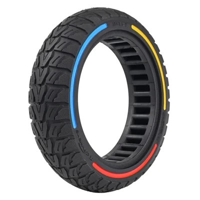 Pour Xiaomi Mi 4 / Mi 4 Pro Electric Scooter 10x2.5-7-Inch Remplacement Pneu en Caoutchouc Anti-Dérapant E-Scooter Roue - Rouge Jaune Bleu