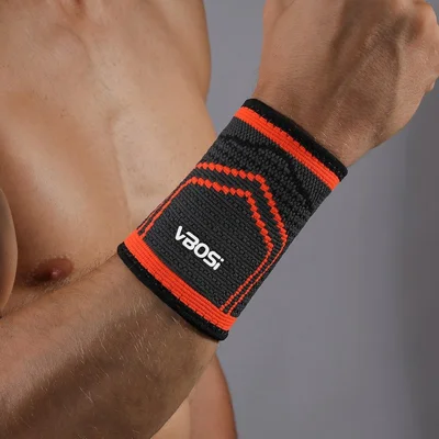 VBOSI 7017V 1Pc 10-15cm Wrist Support Brace Fitness Protective Gear for Weightlifting  /  Basketball  /  Outdoor Sports, M Size - Orange