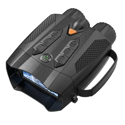 Binocolo a visione notturna 326, 4K HD, infrarossi, portata 800 m, schermo 3,0 pollici, zoom digitale 10X, telescopio per esterni e caccia - Nero