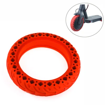 8.5-inch Electric Scooter Honeycomb Shock Absorber Damping Rubber Solid Tire for Xiaomi Mijia M365 - Red