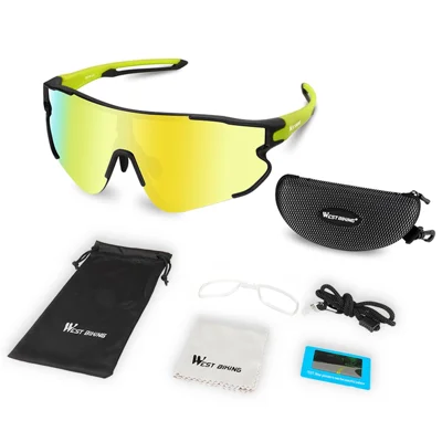WEST BIKING Óculos de Sol Polarizados para Esportes ao Ar Livre, Corrida, Direção, Ciclismo para Homens/Mulheres - Verde