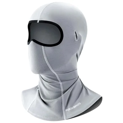 ROCKBROS LF70878 Ice Silk Face Mask Neck Gaiter Summer Anti-UV Head Scarf - Light Grey