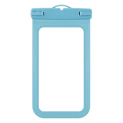 Waterproof Phone Pouch PVC Matte Case for Devices Up To 6.8 Inches IPX8 Water Proof Phone Dry Bag - Blue
