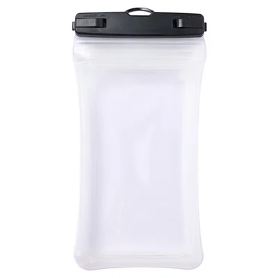 Airbag Dual Seal Waterproof Phone Pouch Case for Below 6.7 Inches Smartphones IPX8 Water Proof TPU Phone Dry Bag - Black
