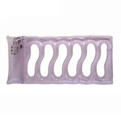 Foldable Pool Float PVC Inflatable Floating Water Hammock for Lake River Poolside Party, 160 x 80 x 13cm - Purple