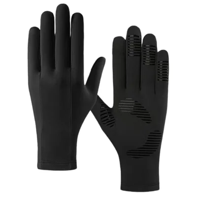 1 Pair Ski Liner Gloves Touchscreen Winter Thermal Fleece Waterproof Non-slip Mittens for Cycling Riding - M