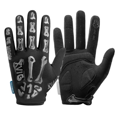 ROCKBROS S426 Guantes completos para ciclismo, mitones antichoque transpirables para bicicleta de carretera y montaña - Negro|S