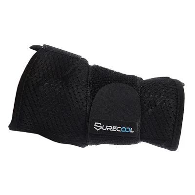 SURECOOL HW-A091 1Pc Sports Wrist Support Double Aluminum Plates Adjustable Magic Tape Breathable Wrist Brace for Office Sports - Right Hand S