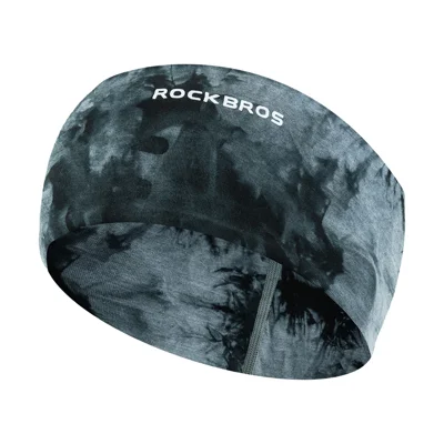 ROCKBROS 13260011 Wool Headband 4-Way Stretch Seamless Warm Windproof Breathable for Cycling Hiking Skiing - Charcoal Gray