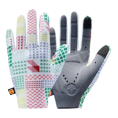 ROCKBROS S399 Breathable Full-Finger Cycling Gloves Anti-slip Touchscreen for Road, Mountain, Folding Bikes - Light Blue|S
